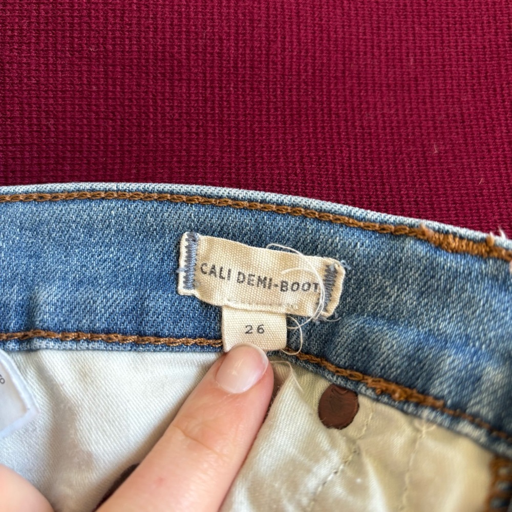 Madewell Womens Cali Demi-Boot Jeans in Bess Wash Button Front Edition 27 - Picture 13 of 14